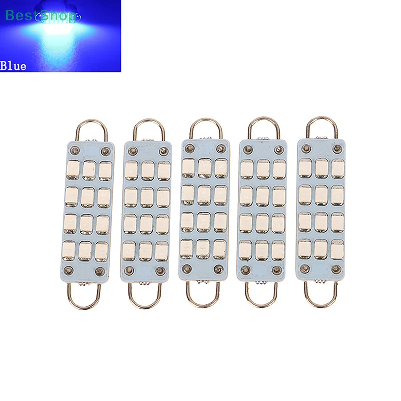 

5 шт. 12 SMD C5W светодиодные автоматические жесткие цилиндрические купольные лампы для карт, автомобильные лампы, наружные 12 В постоянного тока 1210 561 567 562, лампа для номерного знака, интерьер
