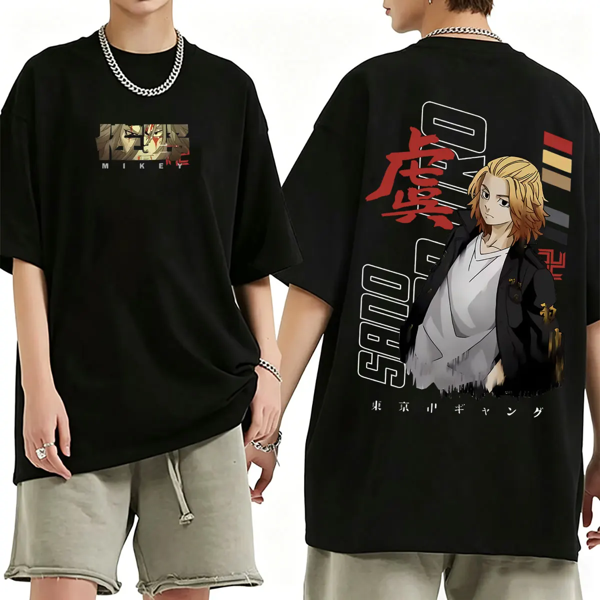 Anime Tokyo Revengers Mikey Graphic T-shirt Men Women Manga Casual Humor T-shirts Male 100% Cotton Oversized T Shirts Streetwear