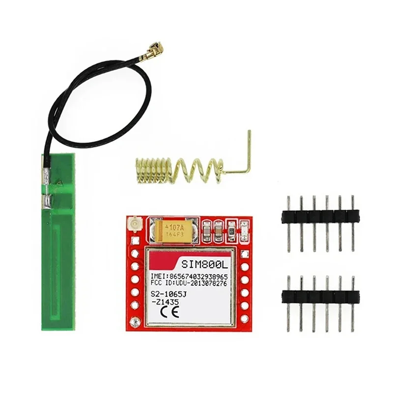

Компактный четырехдиапазонный модуль GSM GPRS, микро-SIM Core SIM800L, последовательный порт TTL с антенной на печатной плате, идеально подходит для смартфонов