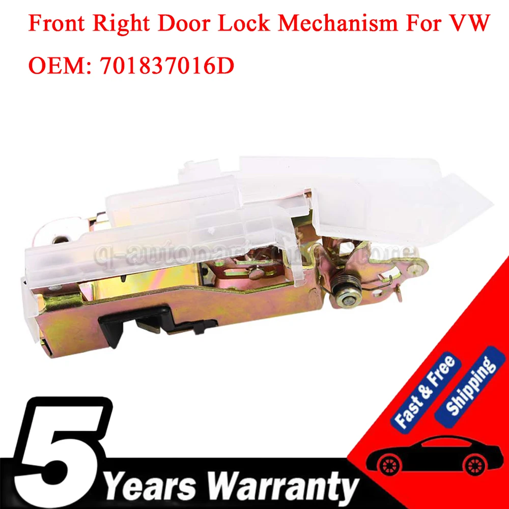 Car Front Right Door Lock Mechanism For V W Transporter T4 1990-2003 701837016D  Door Lock Latch