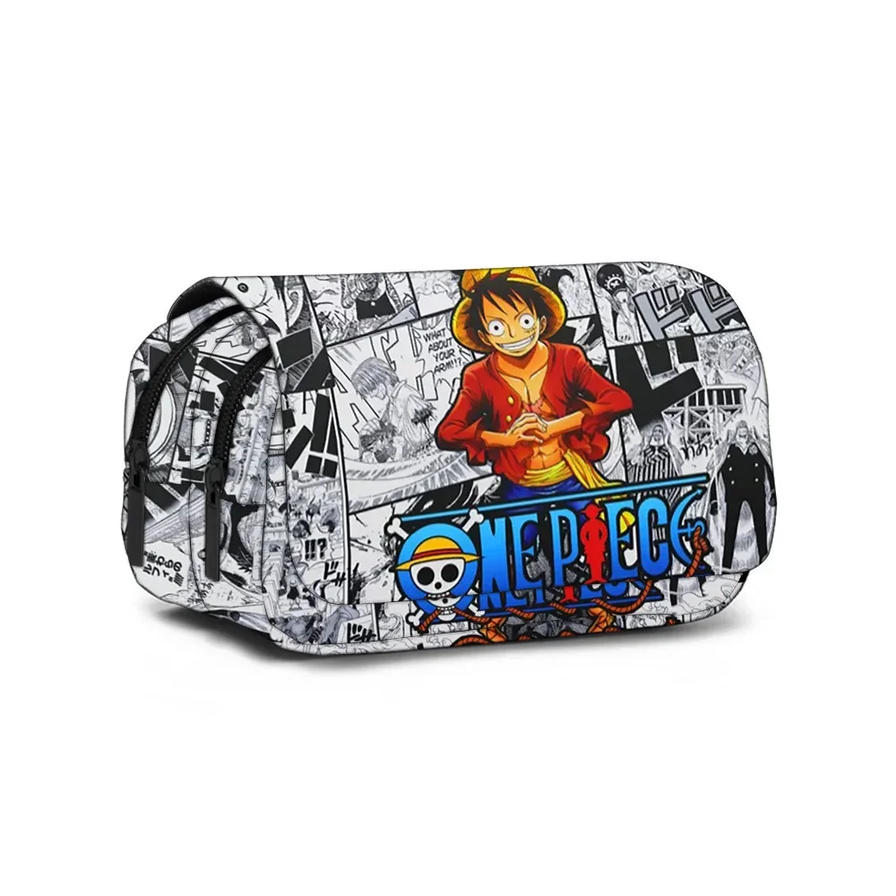 One Piece Pencil Bag Stationery Box Primary and Secondary School Students Cartoon Animation Pencil Box Birthday Gift Fashion