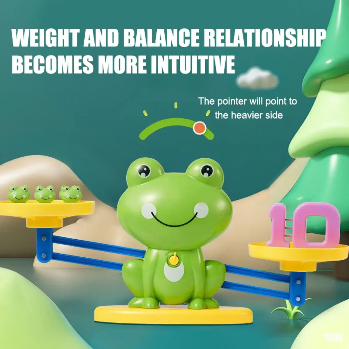 Grenouille-Jeu de maths d'équilibre, jouets de comptage pour garçons et filles, jouet de nombres amusant, cadeau pour enfants, apprentissage STEM, à partir de 3 ans