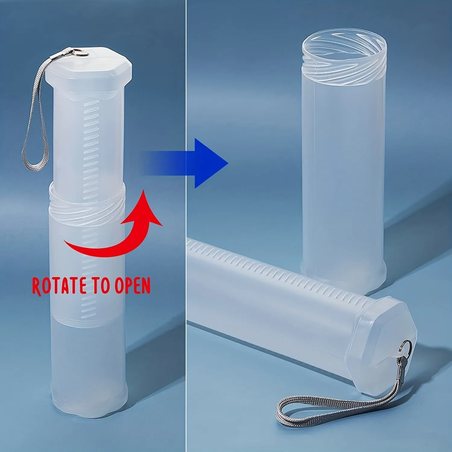 2pcs Expandable Plastic Brush Case Transparent Long Brush Holder Tube Storage Brush Organizer Pencil Watercolor Pen Container Pa image 5