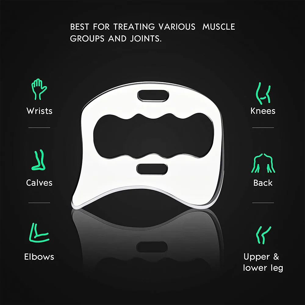 Stainless Steel Gua Sha Massager Muscle Scraper Metal Scraping Tool Body Deep Tissue Fascia Face Relaxation Massage Body Shaping