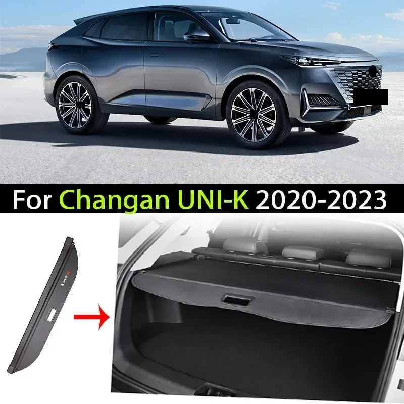 

Крышка багажника автомобиля для Changan UNI-K 2020 2021 2022 2023, защитный коврик для хранения багажа, занавеска, перегородка, коврик, аксессуары