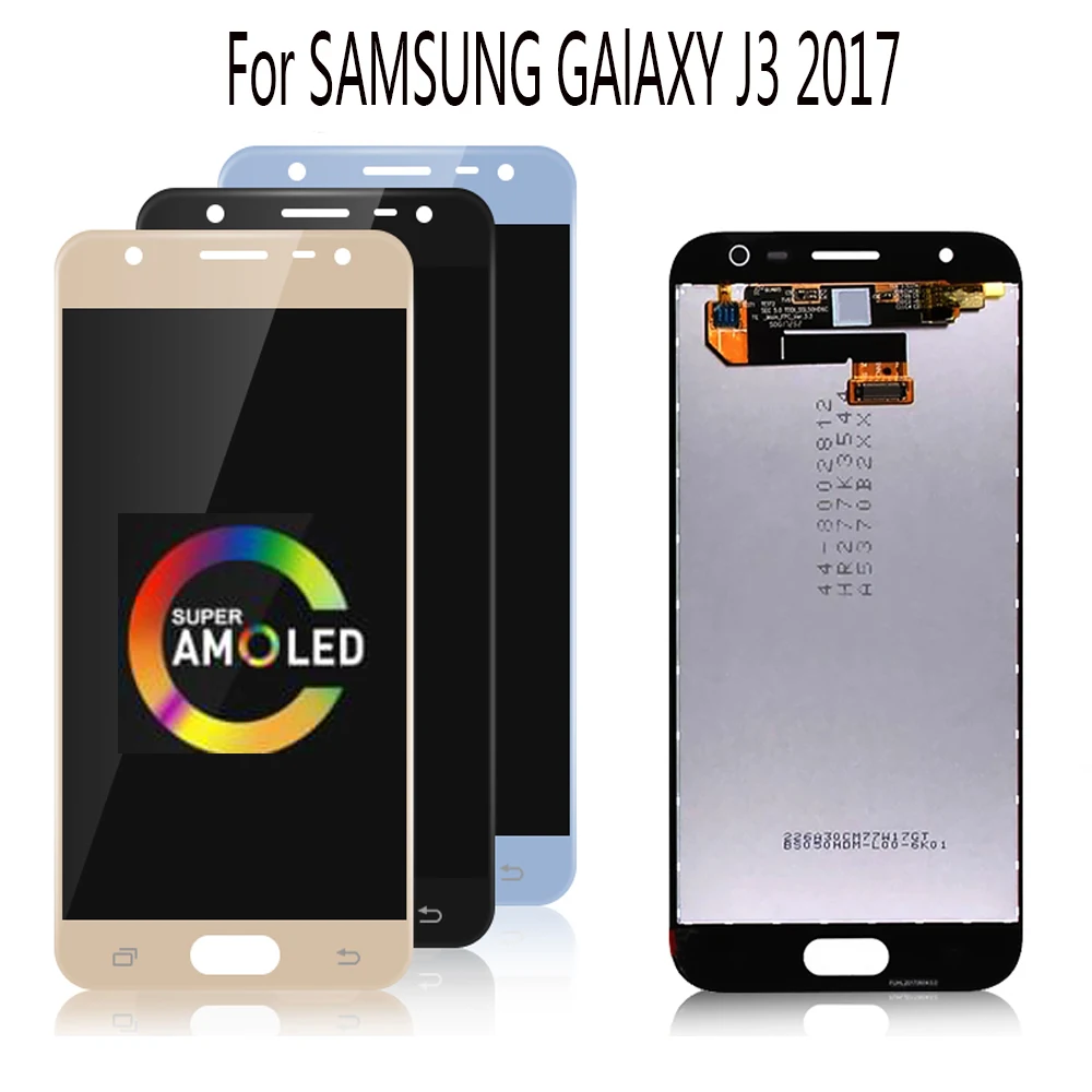 AAA+++ Super AMOLED LCD For SAMSUNG GAlAXY J3 2017 LCD Display Touch Screen Digitizer Assembly J330 J3 Pro J330F J330FN LCD