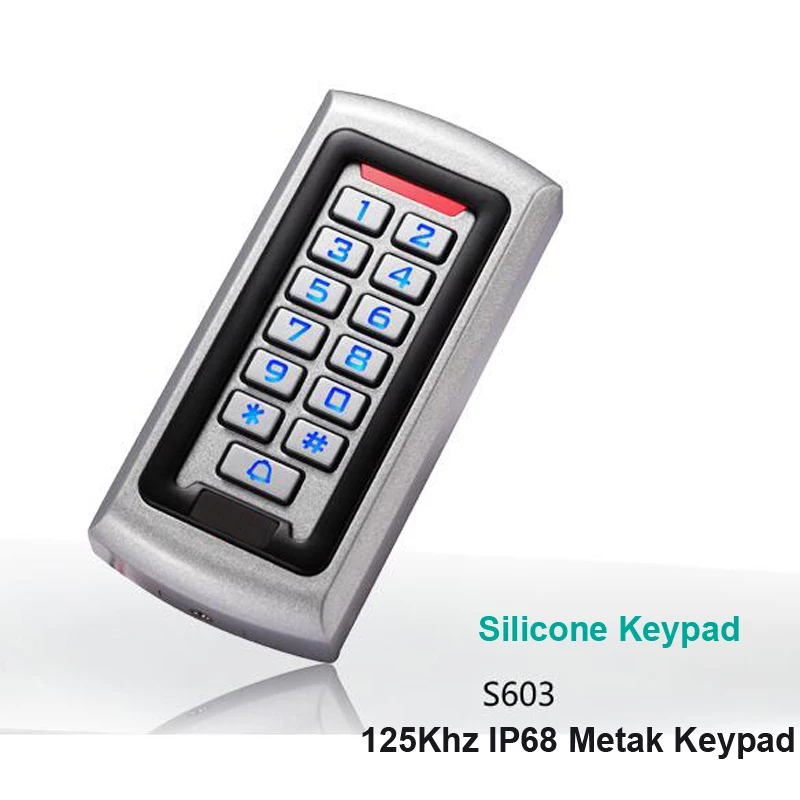 Backlight Metal Keypad Wiegand RFID Card Reader 125khz Access Control System Proximity Card Standalone 2000 User Door Lock