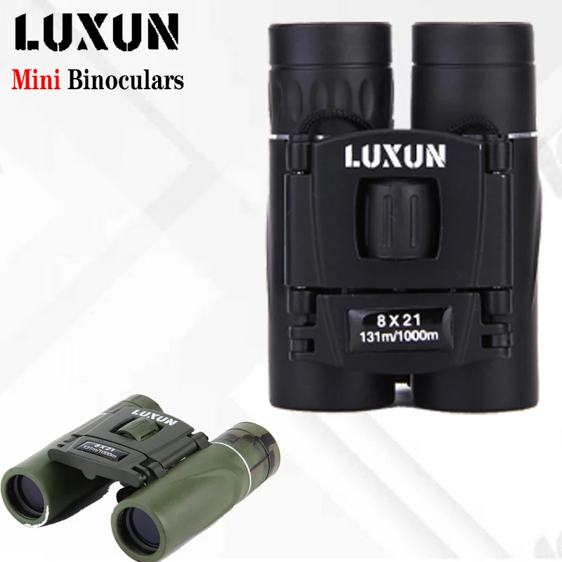 LUXUN 8x21 Mini Binoculars Telescope Night Vision Spyglass HD Long View Professional Lightweight Portable Travel Hunting Camping