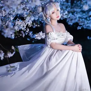 Pre sale Anime Queen Serenity Cosplay Costume Women Luxury Dress Halloween Long Dress with Butterfly Bow Princess Dresses AliExpress