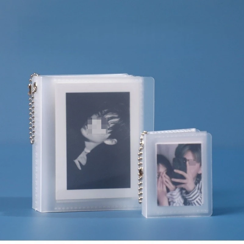 2/3 zoll Mini Fotoalbum Schlüsselbund Foto Karte Halter Taschen Id Foto Idol Kleine Karte Lagerung PVC Photocard bindemittel Album – Detail 6