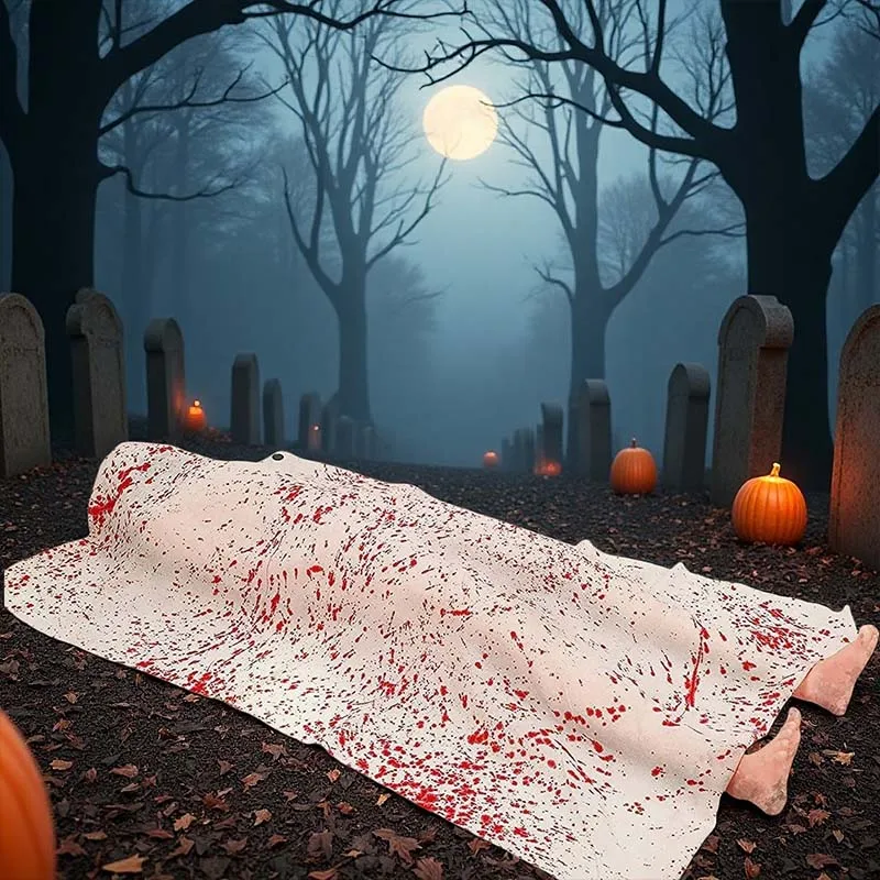 

Outdoor Halloween Props Horror Lying Dead Body Decoration Haunted House Setup Scary Yard Scene Decor for Party and Event Use