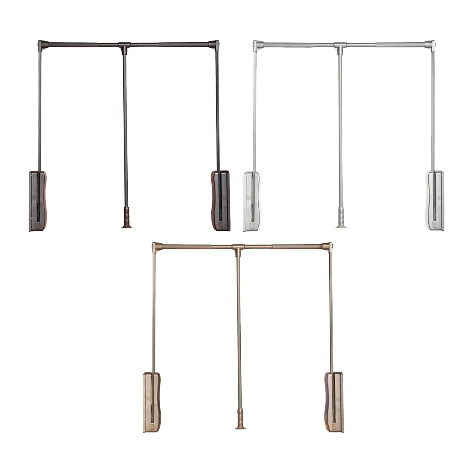 

Pull Down Closet Rod Wardrobe Hanger for Hanging Clothes Adjustable Width Hardware Organizer