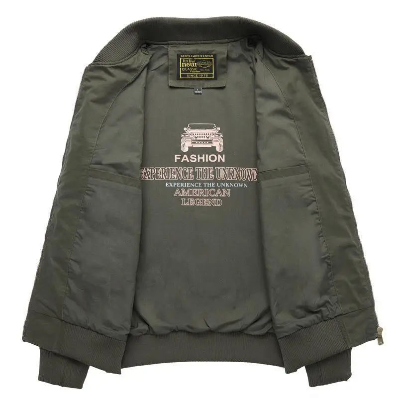 

New Fashion Men Cotton Baseball Jackets Spring Autumn Male Casual Bomber Jackets High Quality Man Big Pockets Cargo Coats Size 4