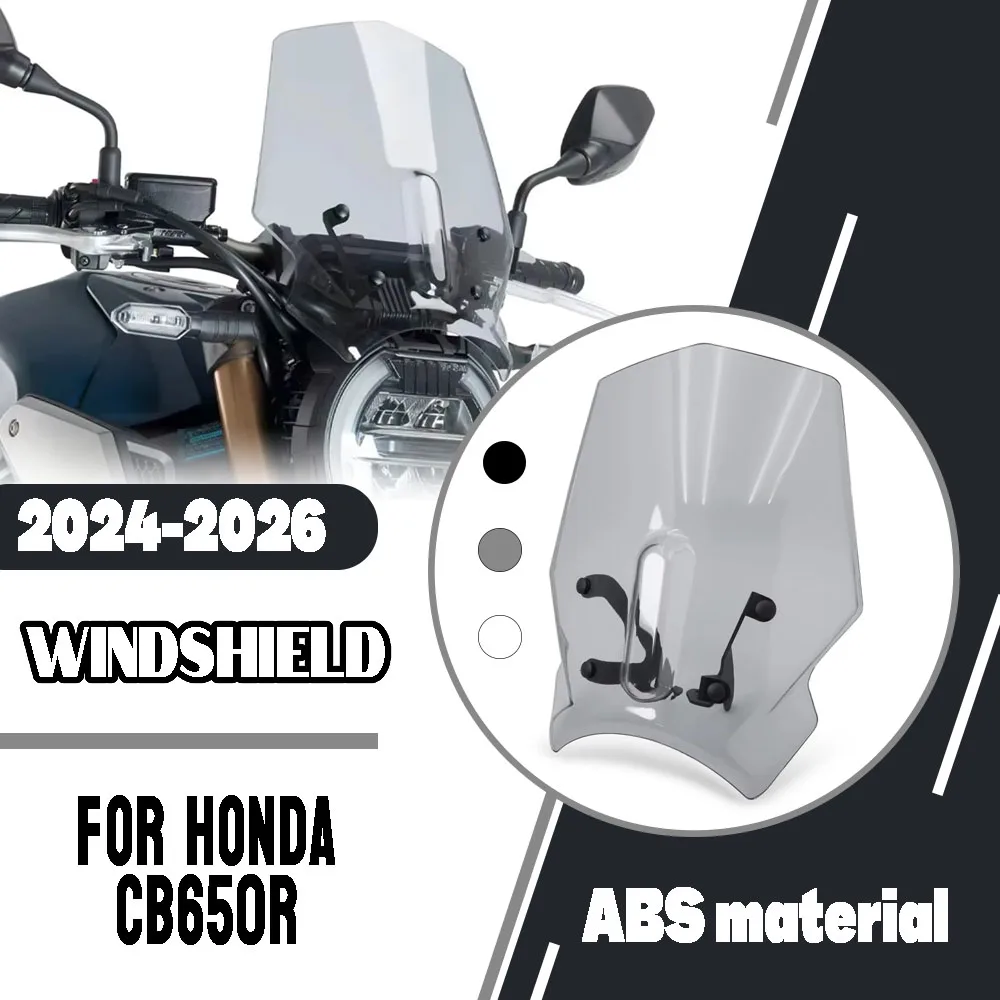 For Honda CB650R CB 650 R  CB650 R 2024-2026 Motorcycle Windshield Covers Windscreen Fairing Shield Visor Wind Screen Deflector