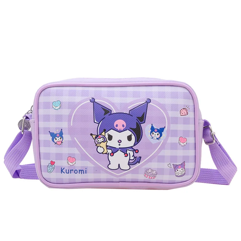 Modna torba na ramię Sanrio Kuromi Cinnamoroll My Melody wzór kreskówkowy portmonetka letnie torby dziecięce