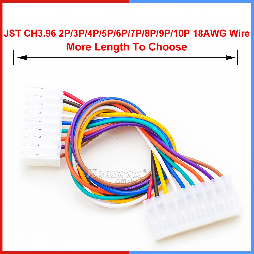 Keszoox Molex  396 KK Mini-Fit 3.96mm Wire Cable Connector with Length of 10-100cm 18AWG Cable Molex09652028【Support Customized】