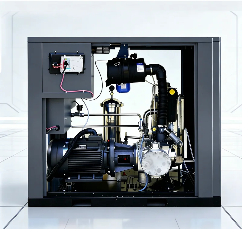 Saids WSV-75A 55kw Oil-Free Water Cooled Screw Air Compressor 75hp Air Cooling Medical Use Stationary 100l - view 5