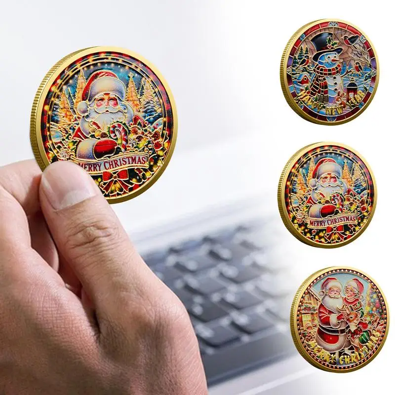 Christmas Coin Holiday Coin Christmas Commemorative Coin Collectible Coin Souvenir For Christmas Stocking Stuffers