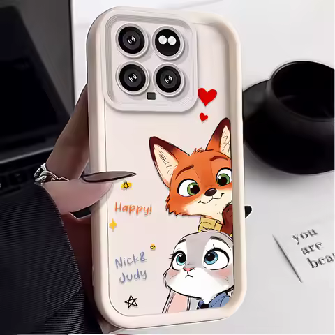 Zootopia Judy Nick Soft Case For Xiaomi Mi 14 13 12 11 Lite 5G 13T 12T 11T 14T 15T Pro Poco X7 X6 X5 X3 F6 F5 NFC M6 4G Cover