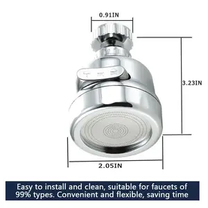 Kitchen load tap, splash -proof extender, domestic shower filter, universal tap can rotate water outlet, cargo shower 6 Main Sales Filter Tap Kitchen - №3