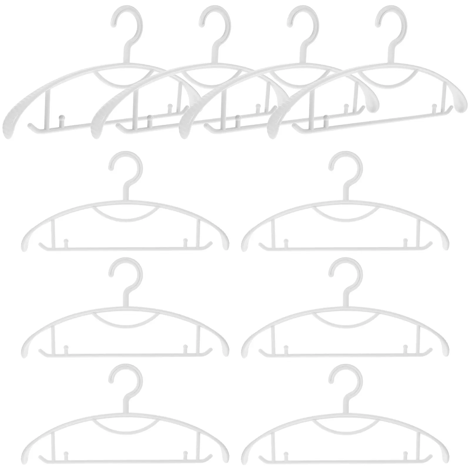 

Набор из 10 противоскользящих вешалок для одежды с расширенным дизайном, не оставляющие следов, для свитеров, пальто, платьев, экономия места в шкафу, для домашнего использования