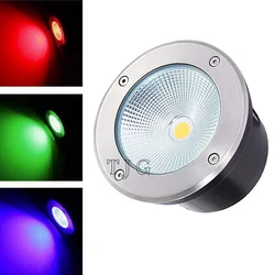 Waterproof IP68 3W 5W 10W 12W LED Garden Buried AC110V 220V Outdoor Recessed Deck Light Underground Lamp Sidewalk Lighting DC12V