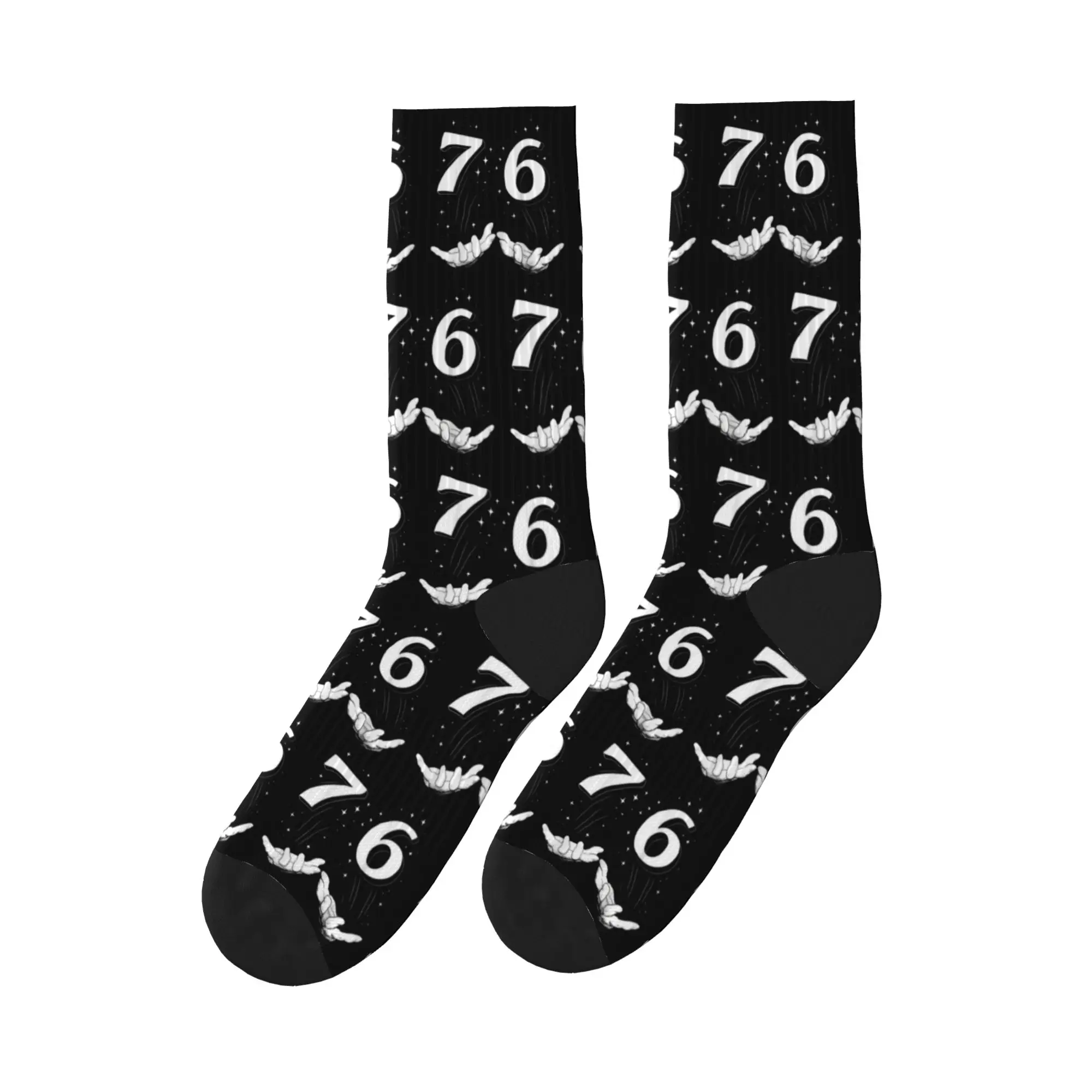 

Модные носки с принтом 67 Meme Hands Six Seven 6 7, антибактериальные, весенние, средней мягкости, для бега, для женщин и мужчин