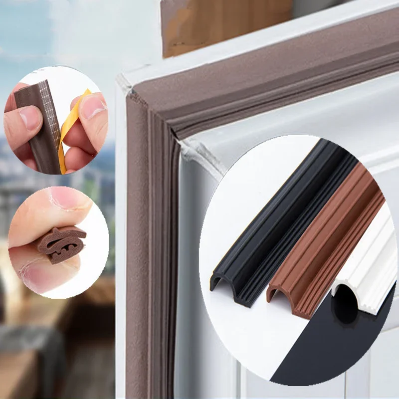 

S-типа, самоклеящаяся уплотнительная лента для окон, 3 м, силиконовое резиновое уплотнение, звукоизоляционная пенопластовая лента, наполнитель зазора для окон, дверей