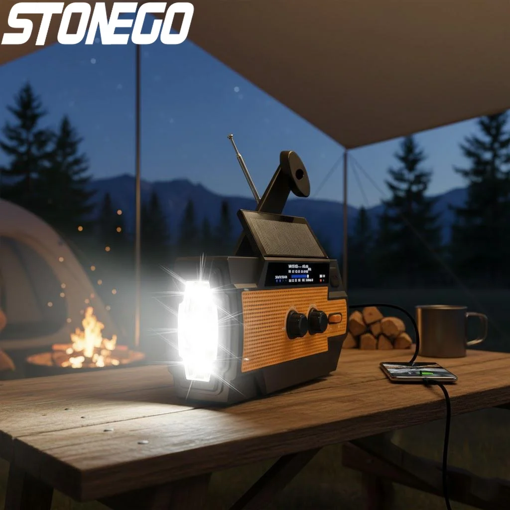 emergency-4000mah-solar-hand-crank-radio-am-fm-noaa-weather-with-1w-flashlight-phone-charger-sos-alarm