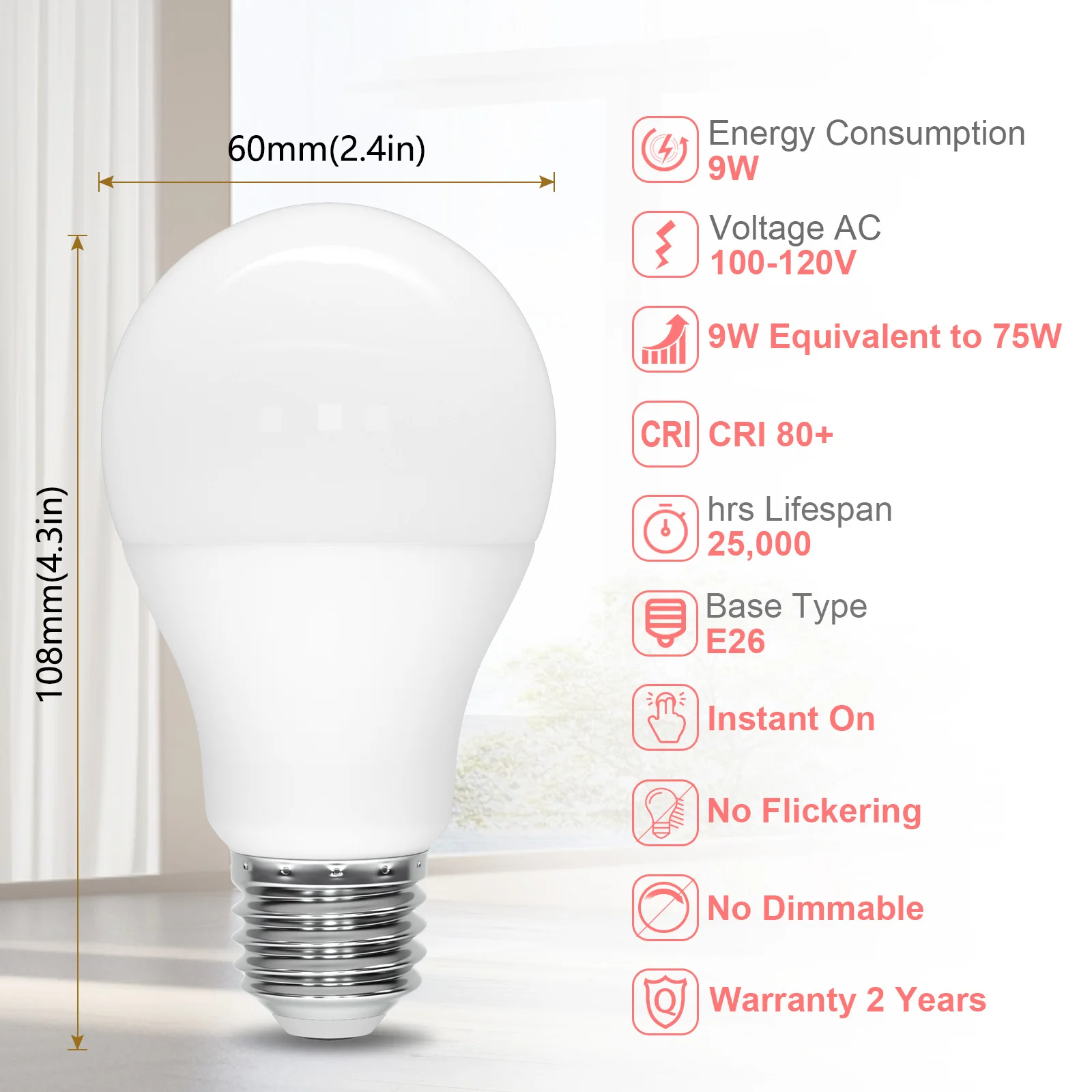 12 stks E26 Lamp LED Lampen AC120V 9 W Warm Wit 3000 K Koel Wit 6500 K Super Heldere Spaarlampen voor Thuis en Kantoor