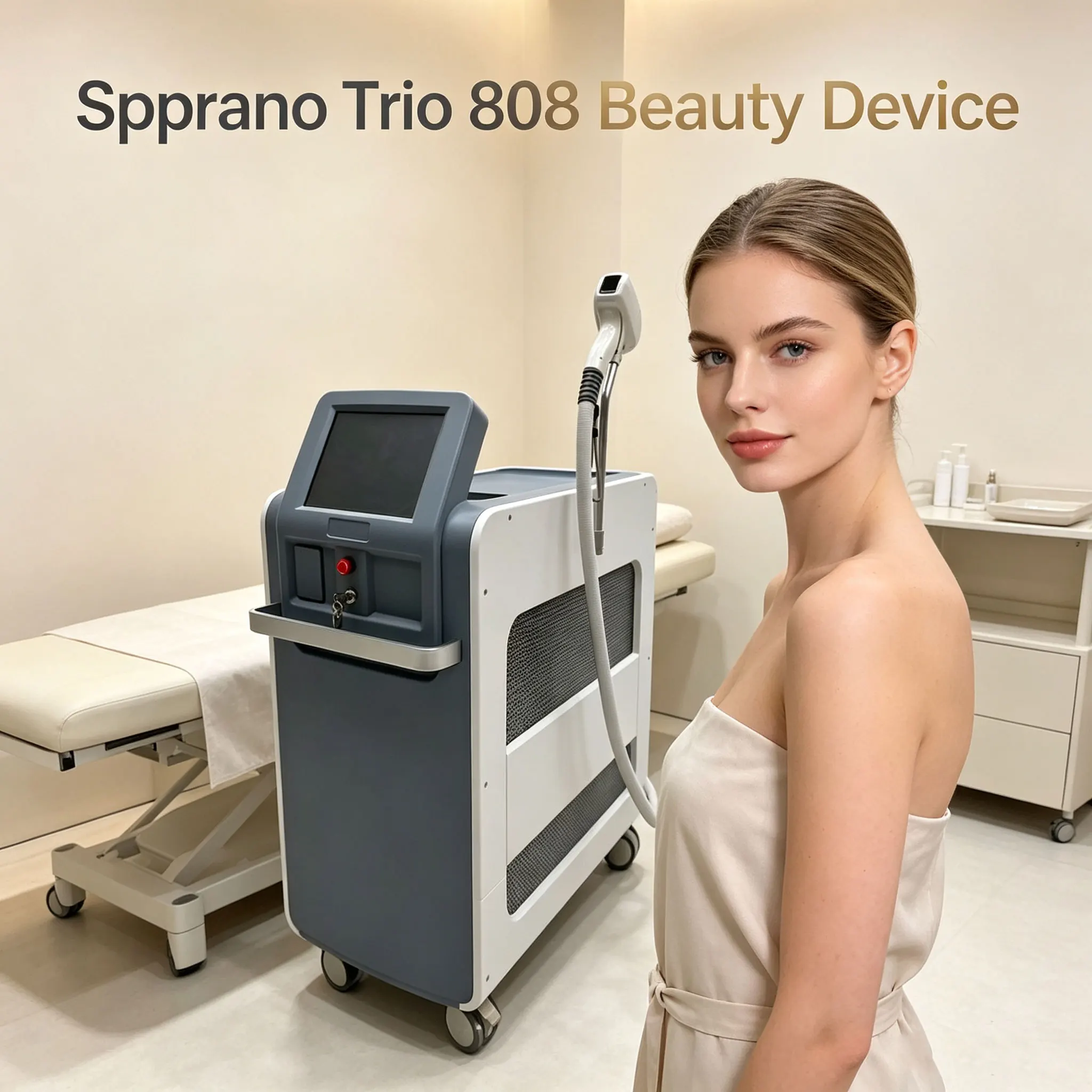 Soprano Three Band 808 Beauty Device, Freezing Point Skin Rejuvenation Device, Specifically Designed For Beauty Salons