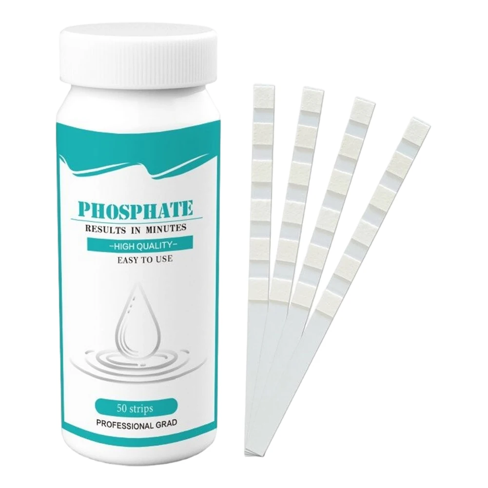 50개 포스페이트 테스트 스트립 빠르고 정확한 측정 수족관 물 테스트 키트 수영장 스파 온수 욕조용 포스페이트 테스트 키트