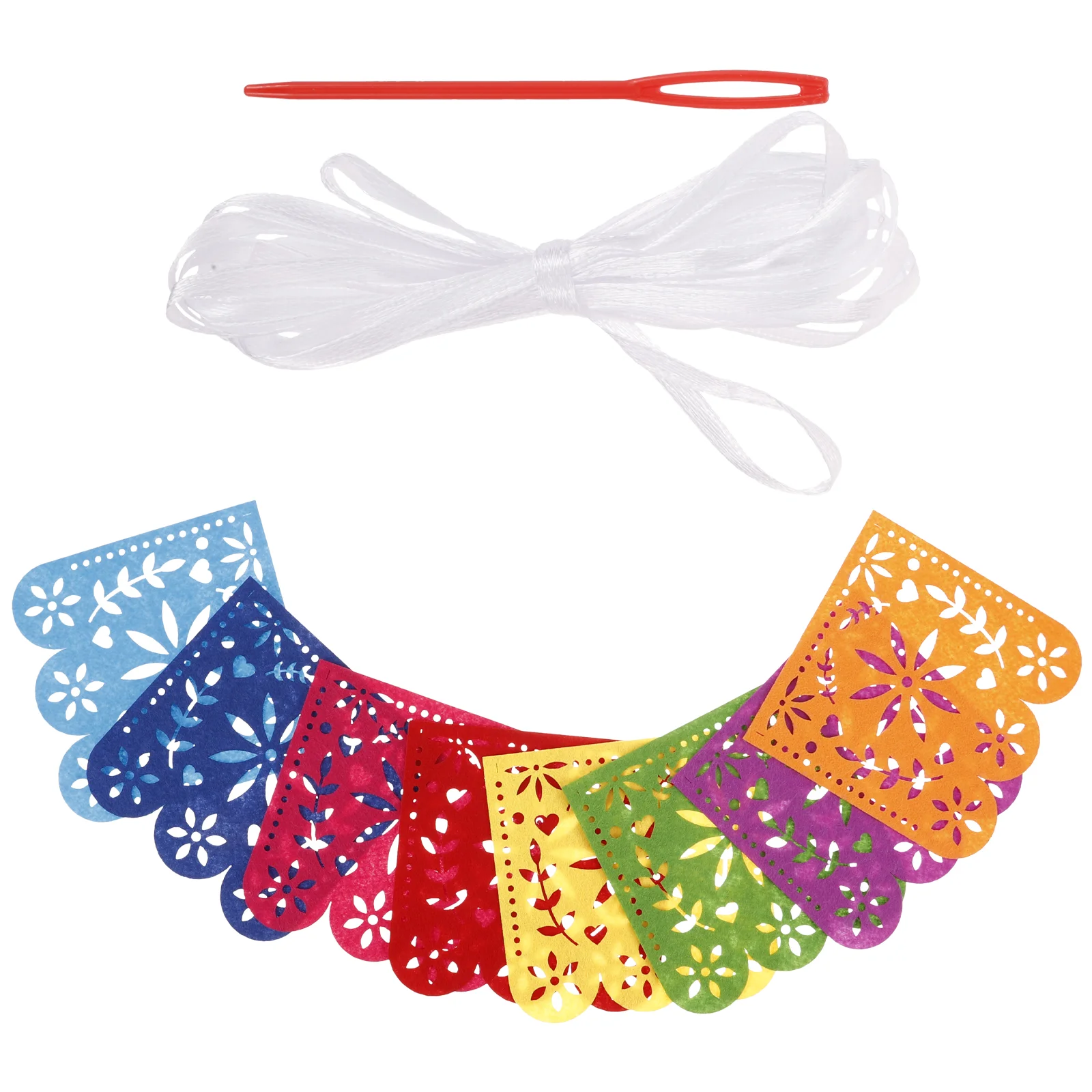 

Felt Hanging Flag Day of The Dead Banner Mexican Party Supplies Themed Decorations Pull Banners