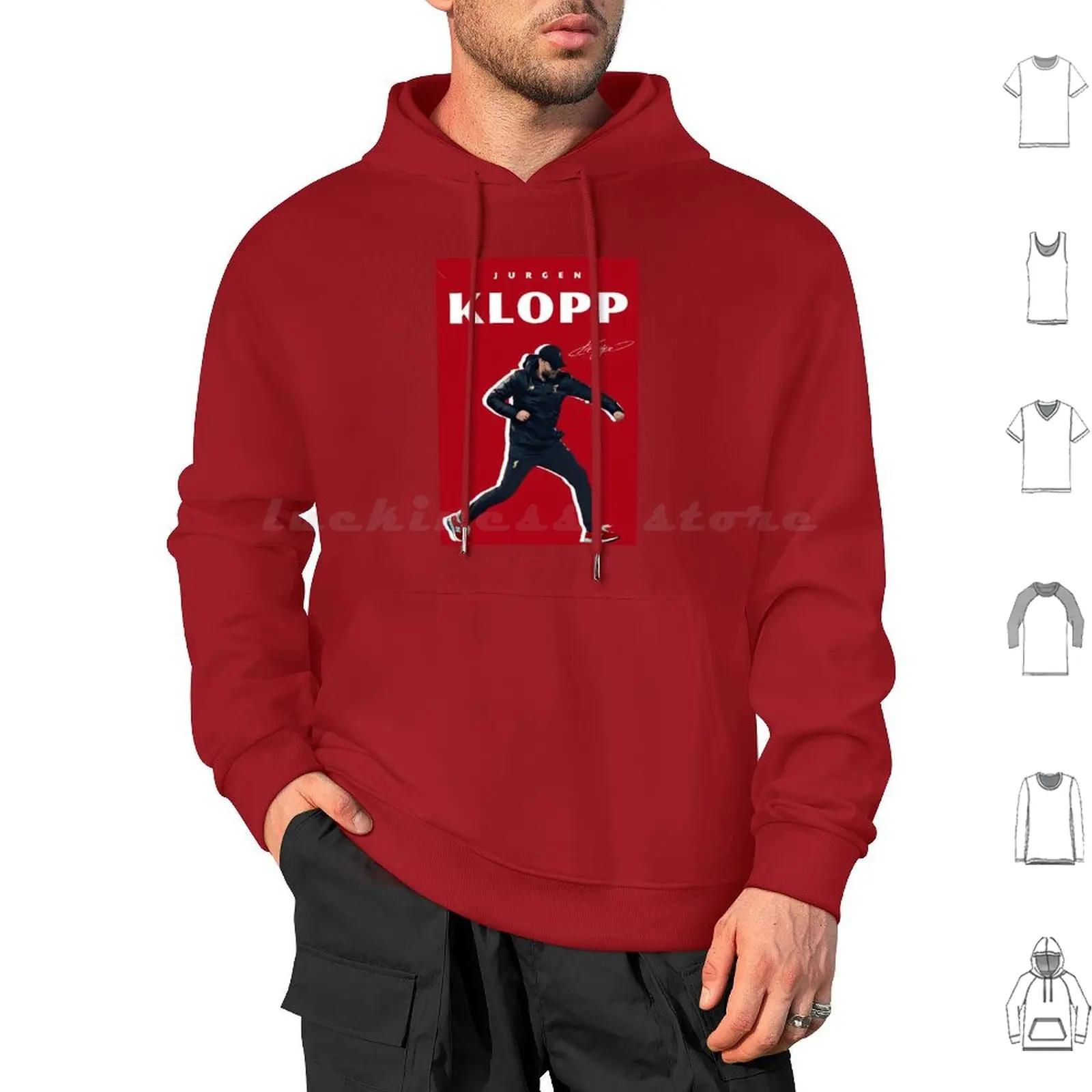 Jurgen Klopp : Hoodies Long Sleeve Jurgen Klopp Football Manager Anfield Youll Never Walk Alone Reds Soccer Legend