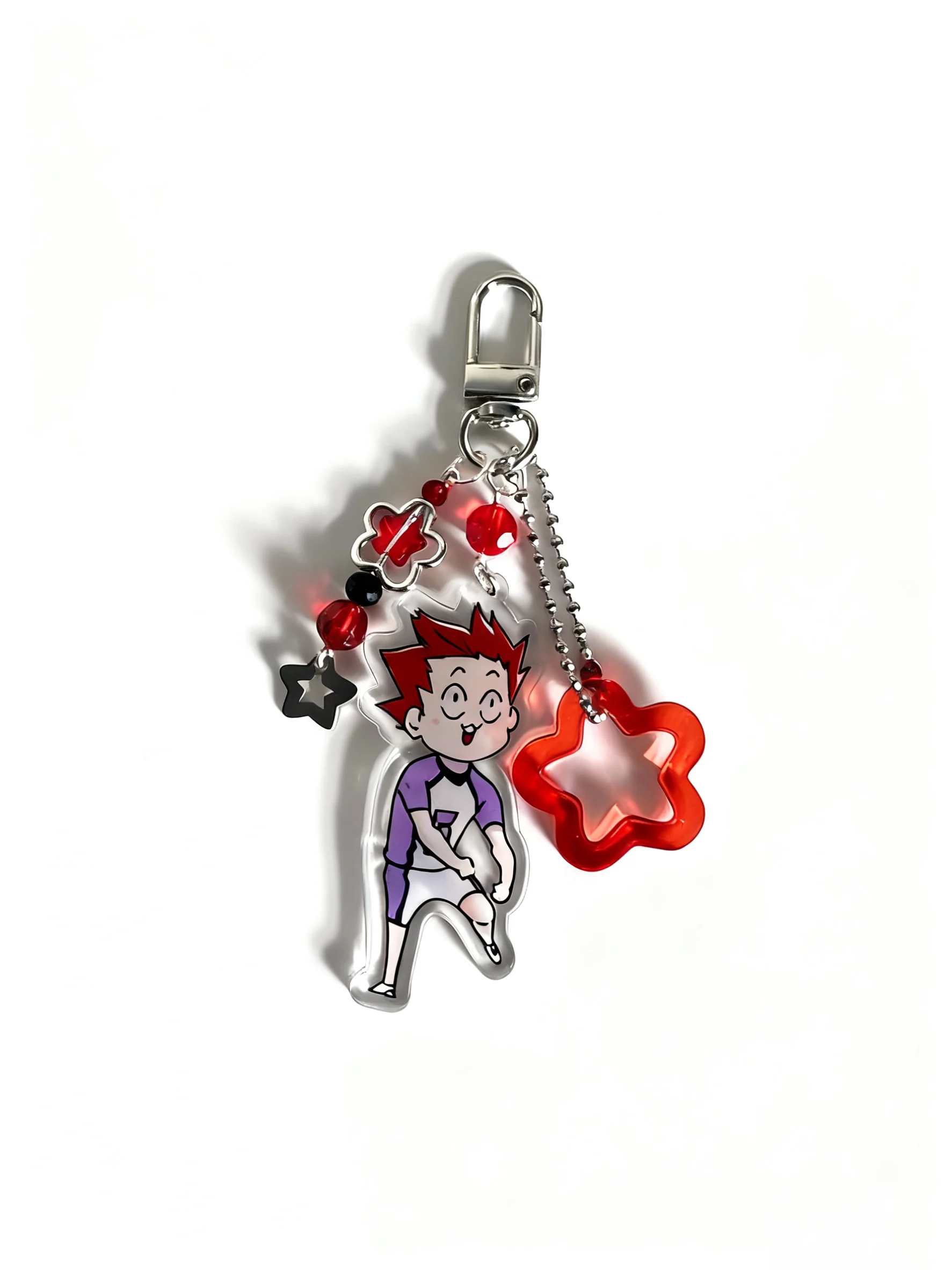 سحر الخرز اليدوية الاكريليك Haikyuu سلاسل المفاتيح Y2K #4