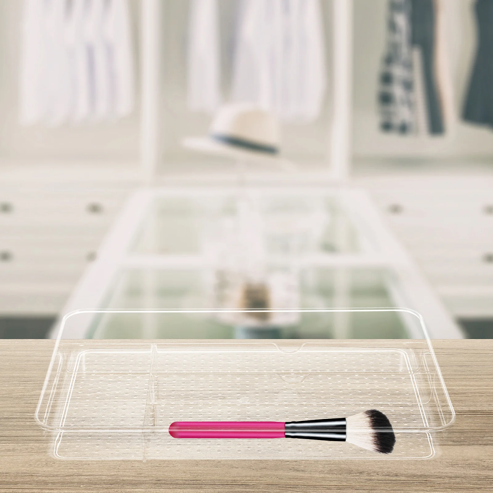 

Beauty Organizer Compartments Storage Tray Makeup Organiser Desk Accessories and