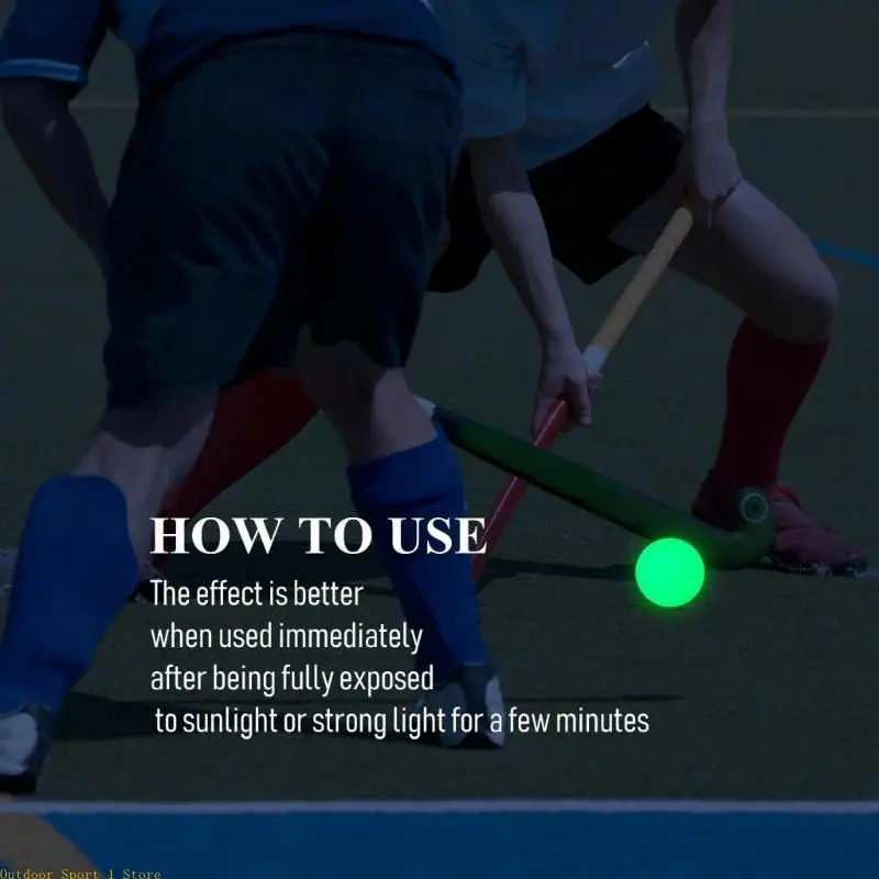 

A0KA 2Pcs Street Hockey Balls Ice Hockey Glow in Dark Ice Hockey Balls Sports Balls Glowing Ice Hockey for Field Hockey Game