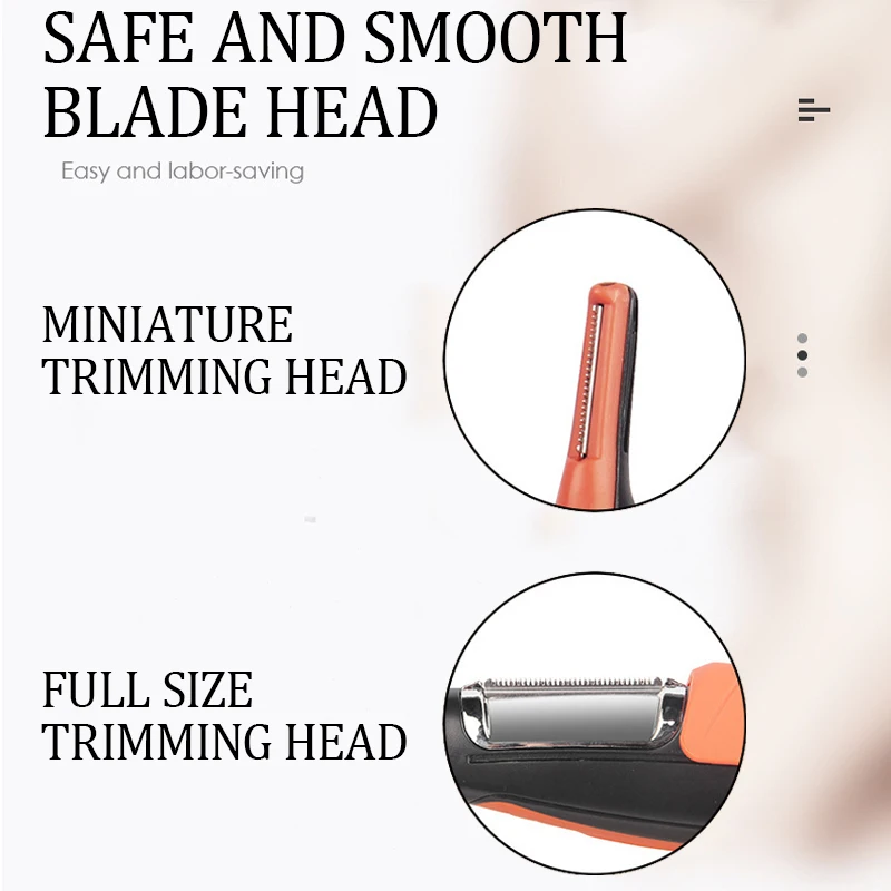Men's multifunctional shaver with LED light electric mini shaver styling eyebrow trimmer dual blade shaver hair removal device view 5