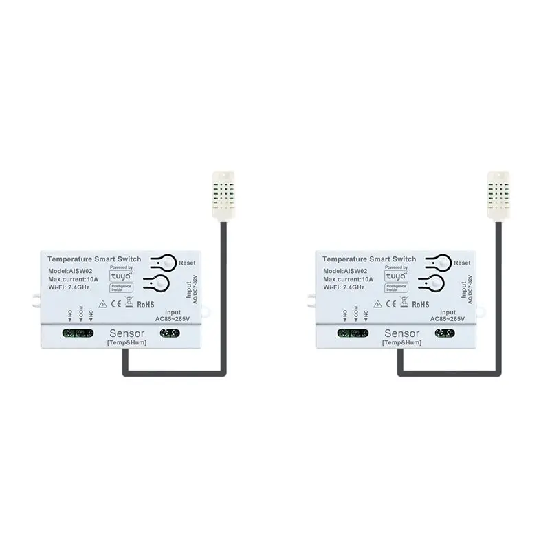

A99E-2X Tuya Temperature Humidity Switch Sensor Wifi Temperature Humidity Switch Sensor With Temperature And Humidity Probe