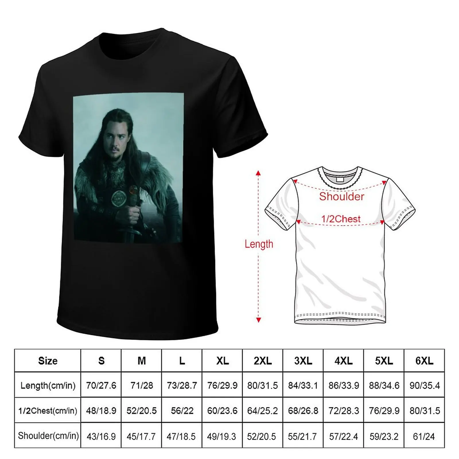 Uhtred of The Last Kingdom T-Shirt oversized graphic tee anime clothes t shirts for men cotton