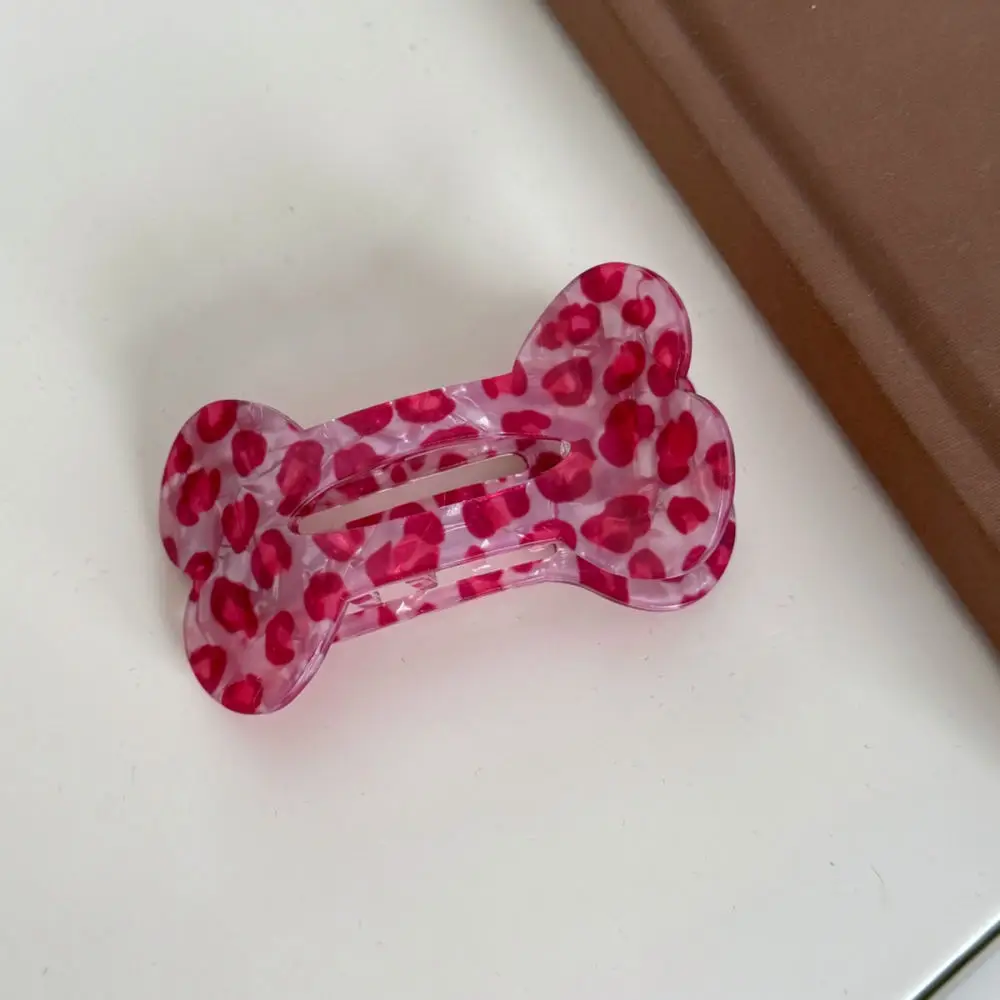 Elegant Bone Shape Hair Claw Clip Flat Design Comfort Style Sweet Cool Accessory Retro Leopard Ponytail Holder Fashion