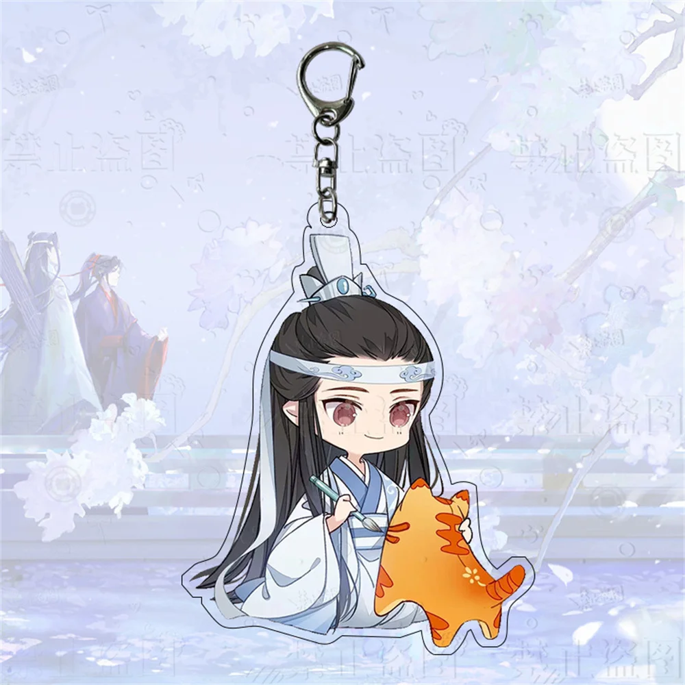 Porte-clés en acrylique de dessin animé, porte-clés, figurines HD, série de pendentifs, Anime chaud, GérGifts Mo Dao Zu Shi, Wei Wu Xian Chen Qing Ling, environ 6cm