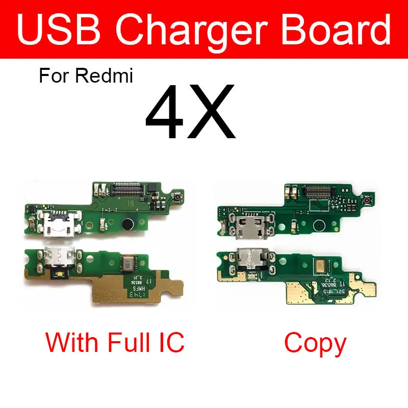 USB Charging Jack Port Board For Xiaomi Redmi 2 2A 2S 3 3Pro 3S 3X 4 4Pro 4A 4X USB Charger Board Flex Cable Replacement Parts