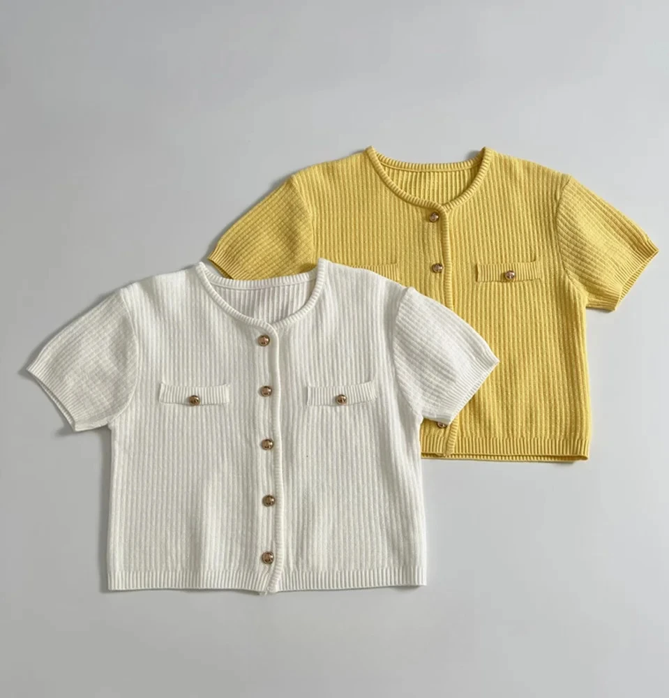 

KONDALA женский осенний элегантный вязаный кардиган с круглым вырезом и пуговицами, топы с короткими рукавами, весна-лето 2021, модные праздничные женские тонкие топы