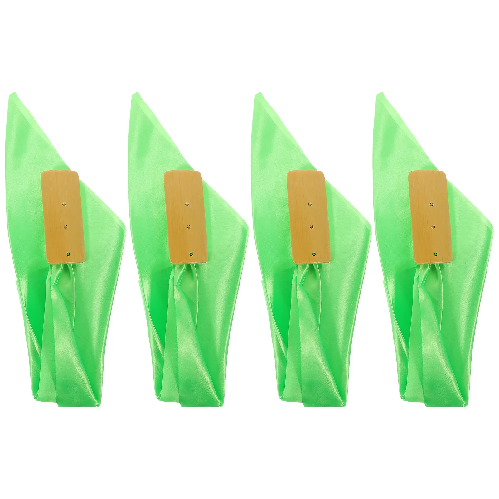 1Set Green Silk Kuaiban Clappers Chinese Traditional Allegro Percussion Instrument Bamboo Hand Castanets for Stage Performance