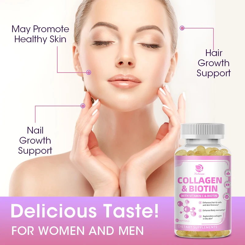 Lukaree Collagen Capsules Hair Growth Biotin Nails and Skin Health Beauty Care