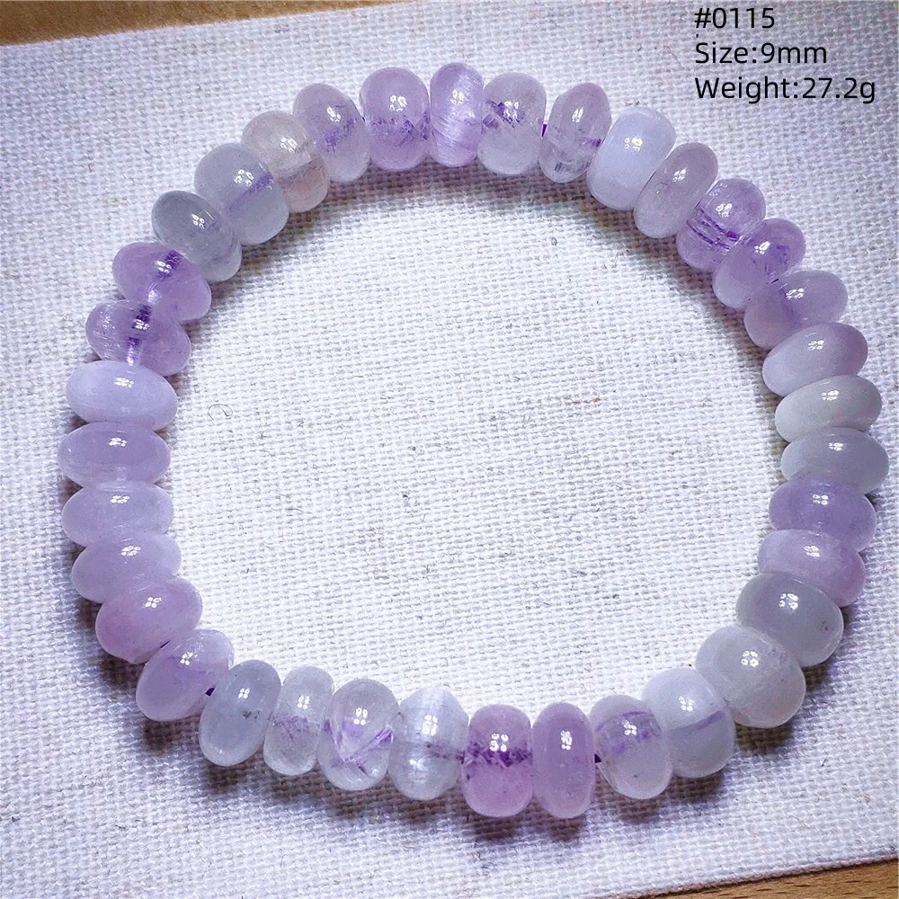 

Natural Purple Kunzite Beads Bracelet 6mm Cat Eye Clear Abacus Beads Women Kunzite Beads Women Men Jewelry AAAAAA