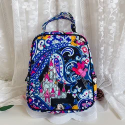 VB pure cotton environmentally friendly printing new color lunch bag, portable lunch bag, waterproof inside