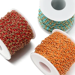 1meter Colorful Enamel Chain Stainless Steel Chain Jewelry Making DIY Necklace Bracelet Handmade Jewelry Chain Findings Supplies