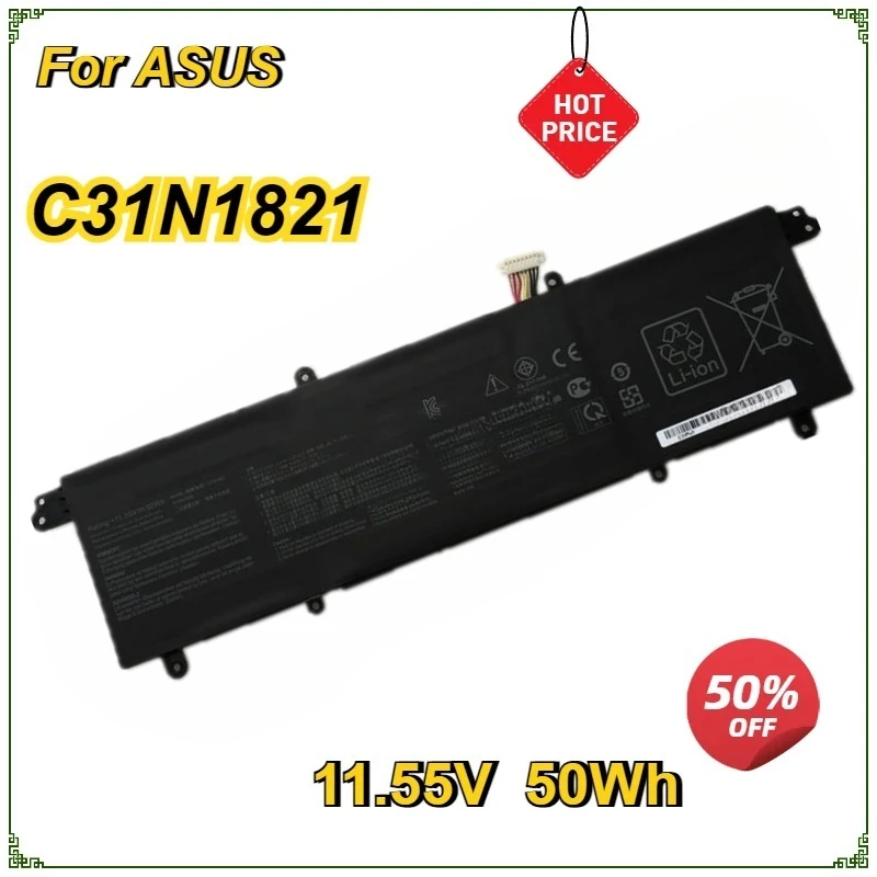 

НОВЫЙ аккумулятор C31N1821 для ноутбука ASUS ZenBook S13 UX392 UX392F UX392FN UX392FA UX392FN-XS71, сменный аккумулятор 11,55 В, 50 Втч